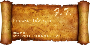 Frecko Tícia névjegykártya